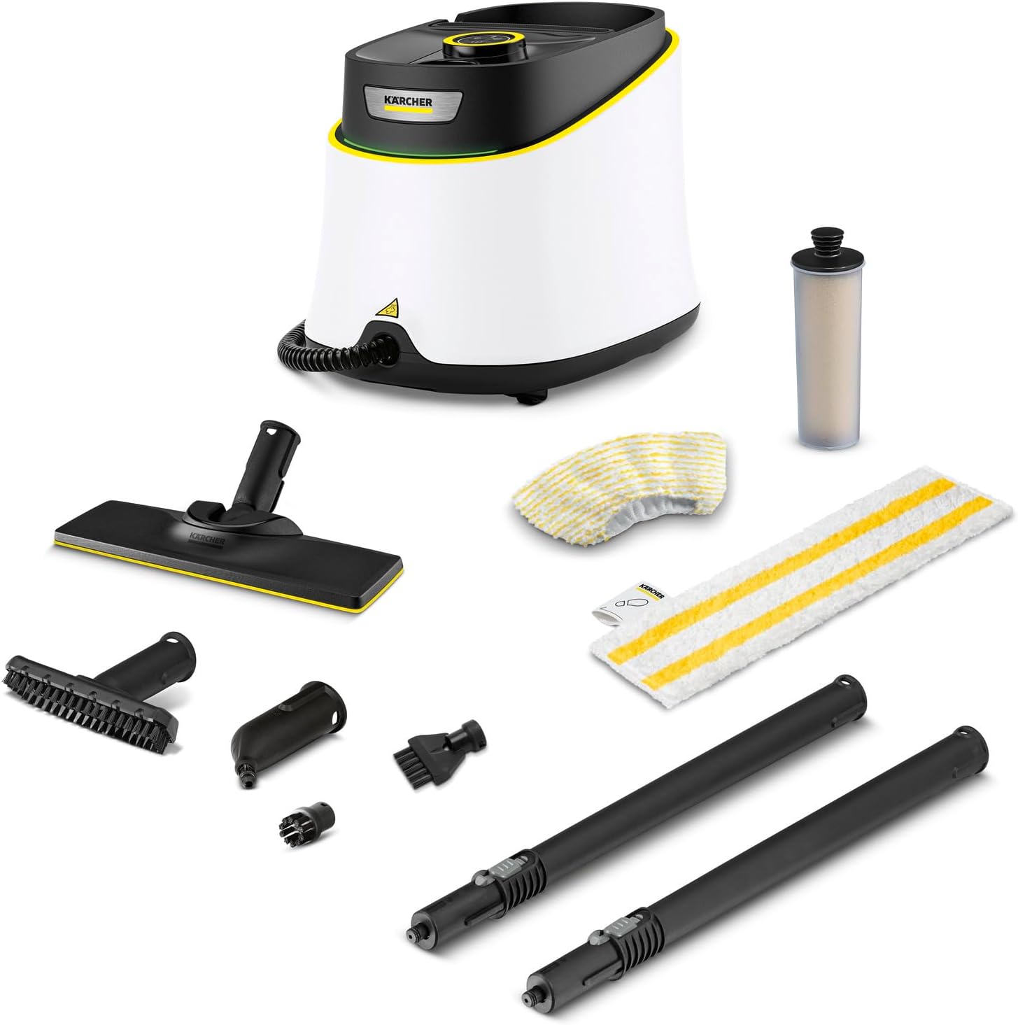 Kärcher Dampfreiniger SC 3 Deluxe, Dampfdruck: 3,5 bar, Aufheizzeit: 30 s, Leistung: 1.900 W, Flächenleistung: 75 m², Tank: 1 l, mit Bodenreinigungsset, Mikrofaser-Bezug, Düsen und Rundbürste
