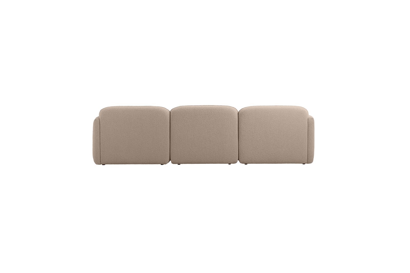 Fluff 3-seter Tekstil Copenhagen Boucle 803 Beige med sorte ben