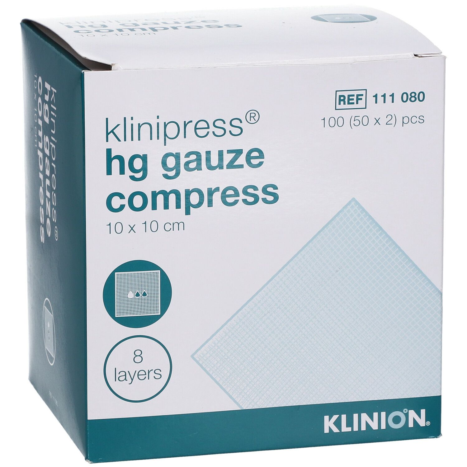 KLINION® klinipress® hg Gazekompresse 10 x 10 cm