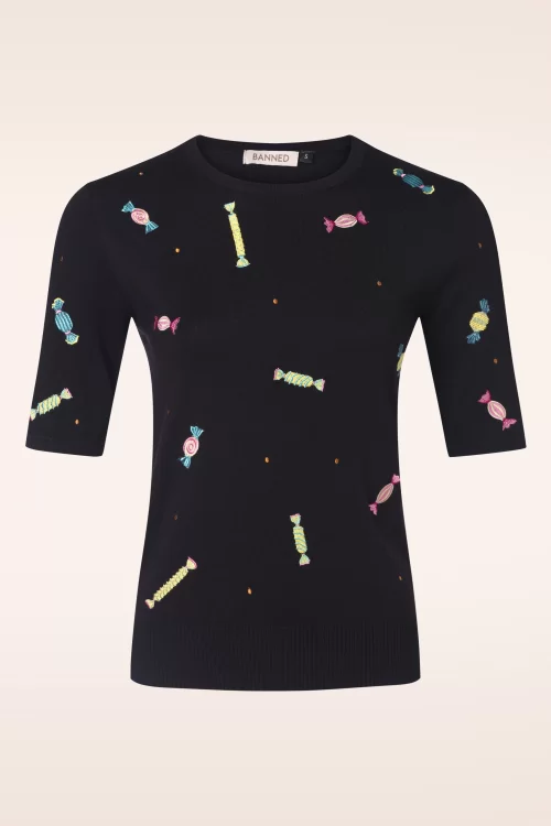 Banned Retro Candy Jumper in Black