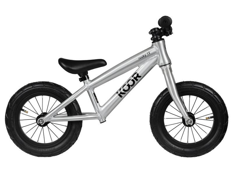 KOOR Kinder-Laufrad Ruuky 12 Sportivo 3.4 kg Silber Robustes und sportliches Laufrad
