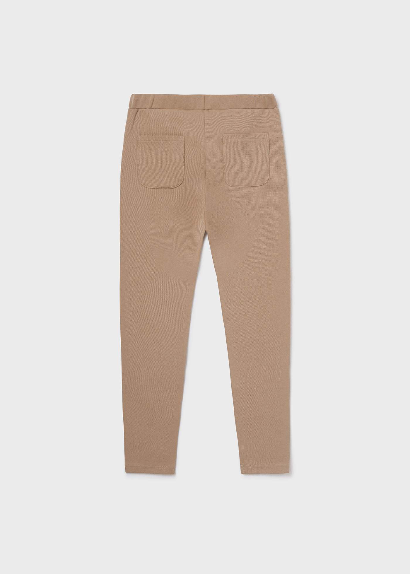 Calças legging compridas com bolsos traseiros para meninas