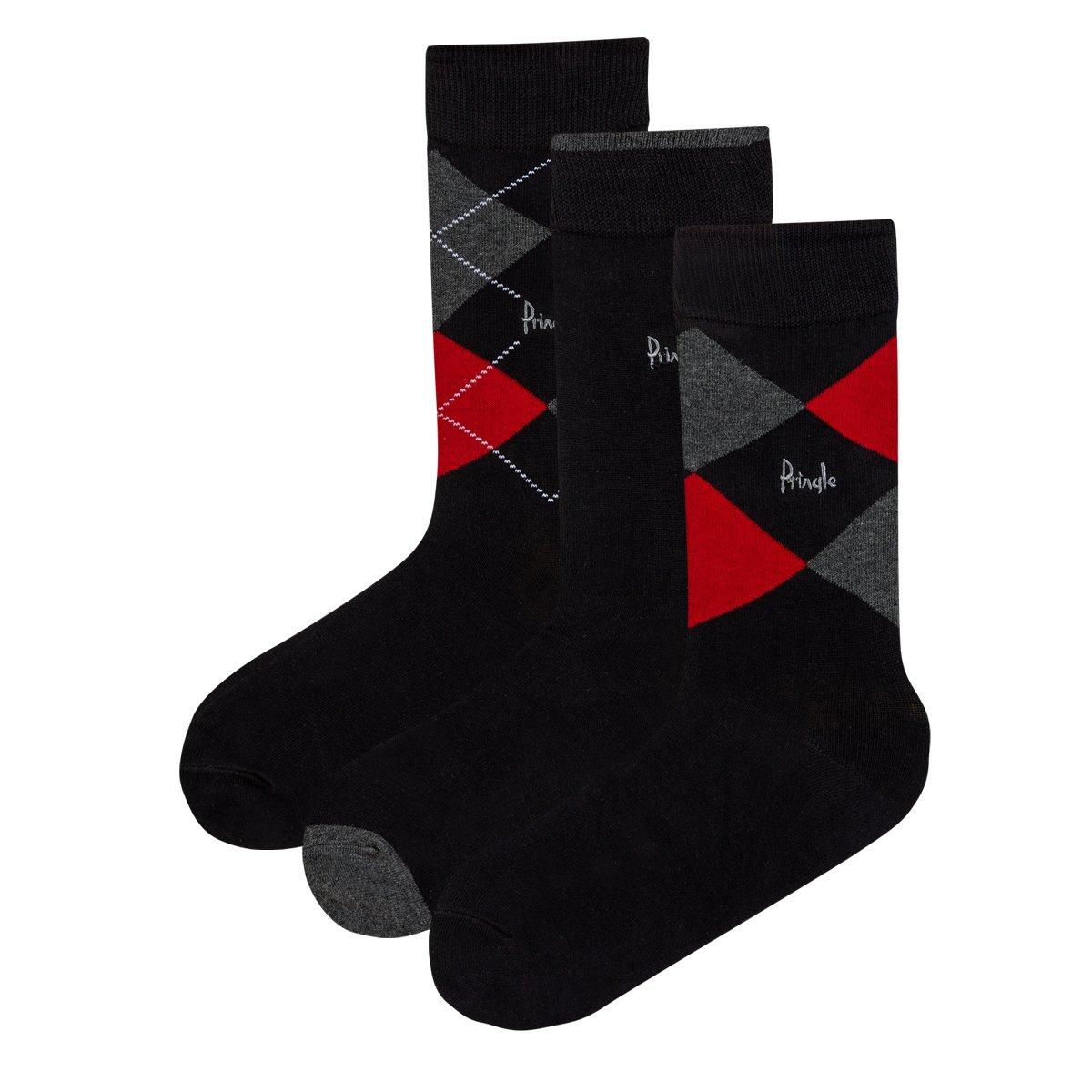 Pringle Argyle Gift Box Cotton Socks 3 Pack