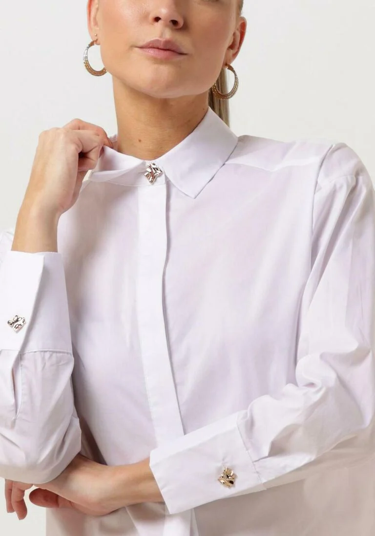 NEO NOIR witte neo noir blouse wisla poplin shirt