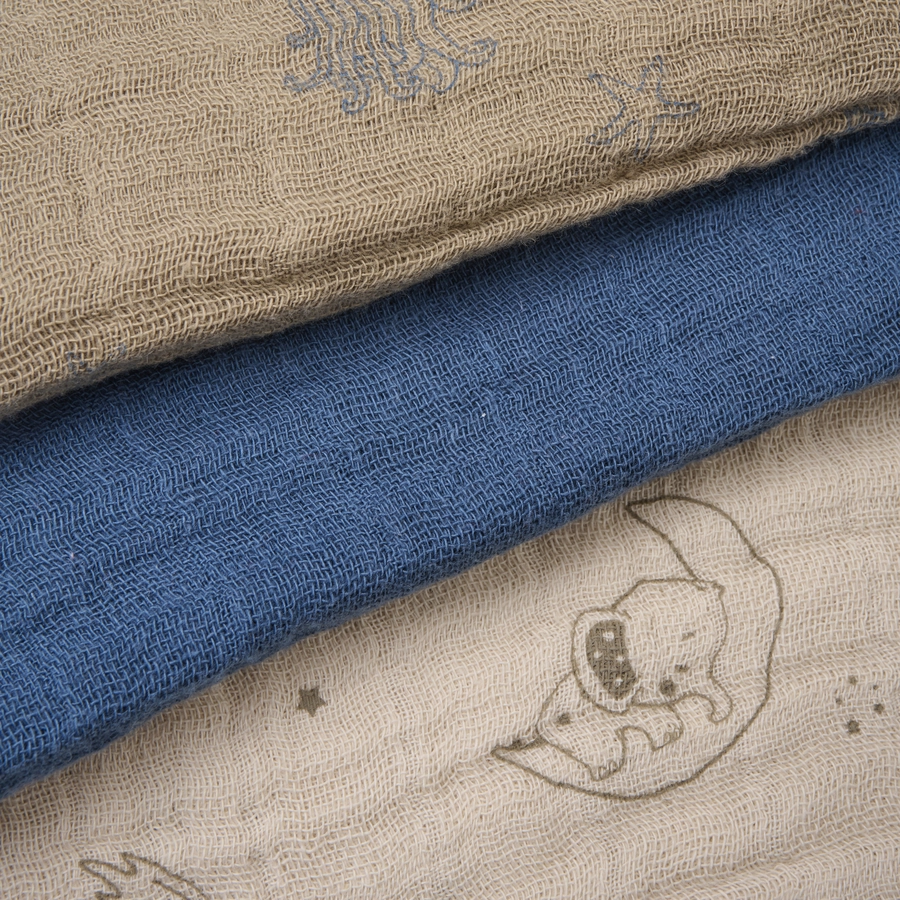 pippi Muslin Tücher 6er Pack China Blue