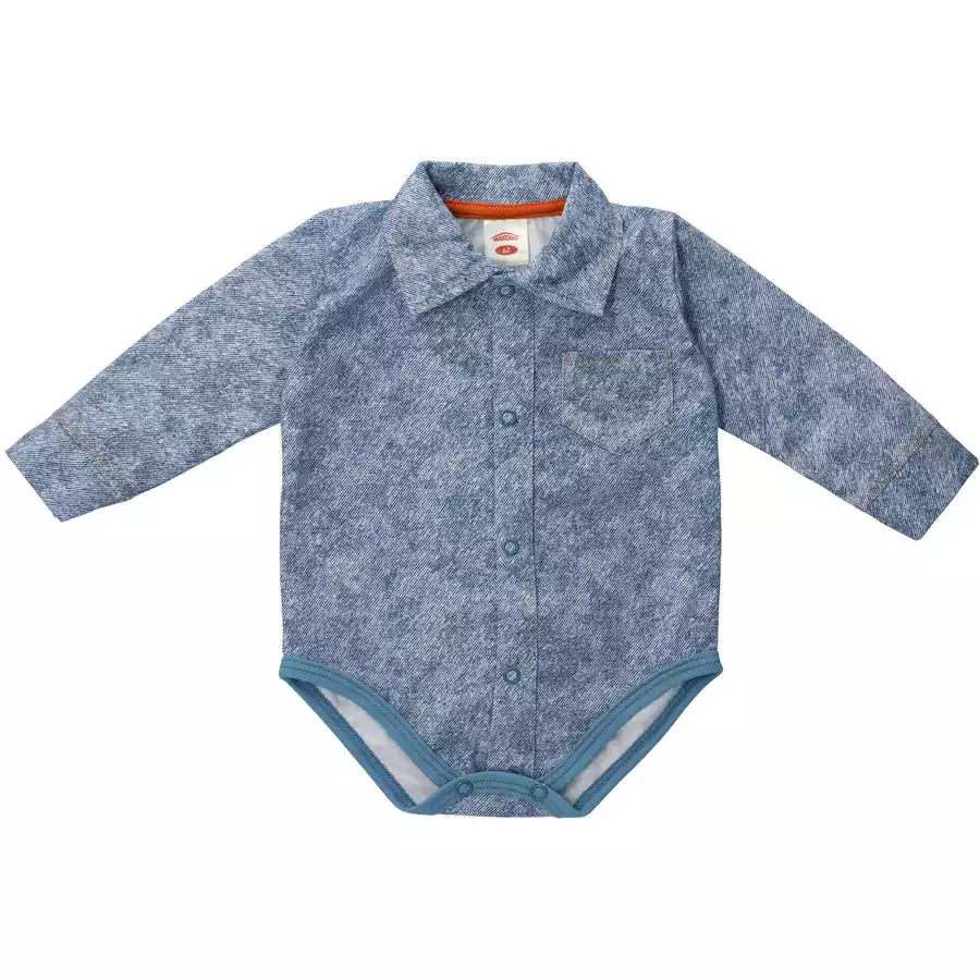 Makoma Body Langarm Giraffe blau