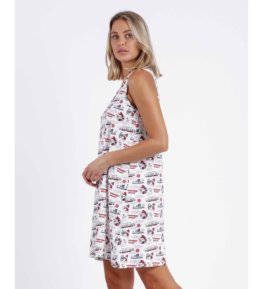 Camisola branca do Steamboat Willie da Disney