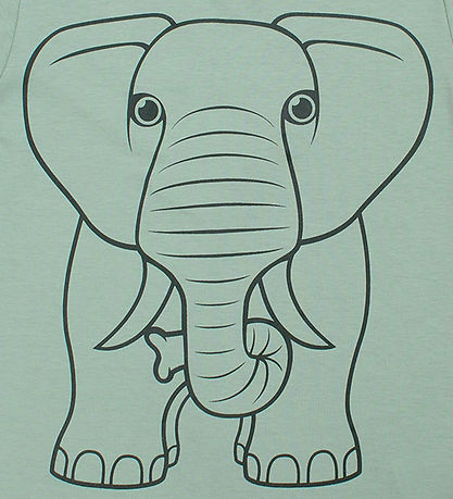 ANIMAL T-Shirt - AnimalHide - Herb Green Umriss Elefant
