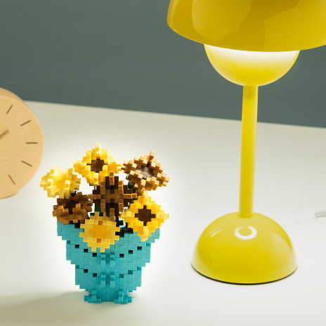 Plus-plus inspired Van Gogh Sunflowers