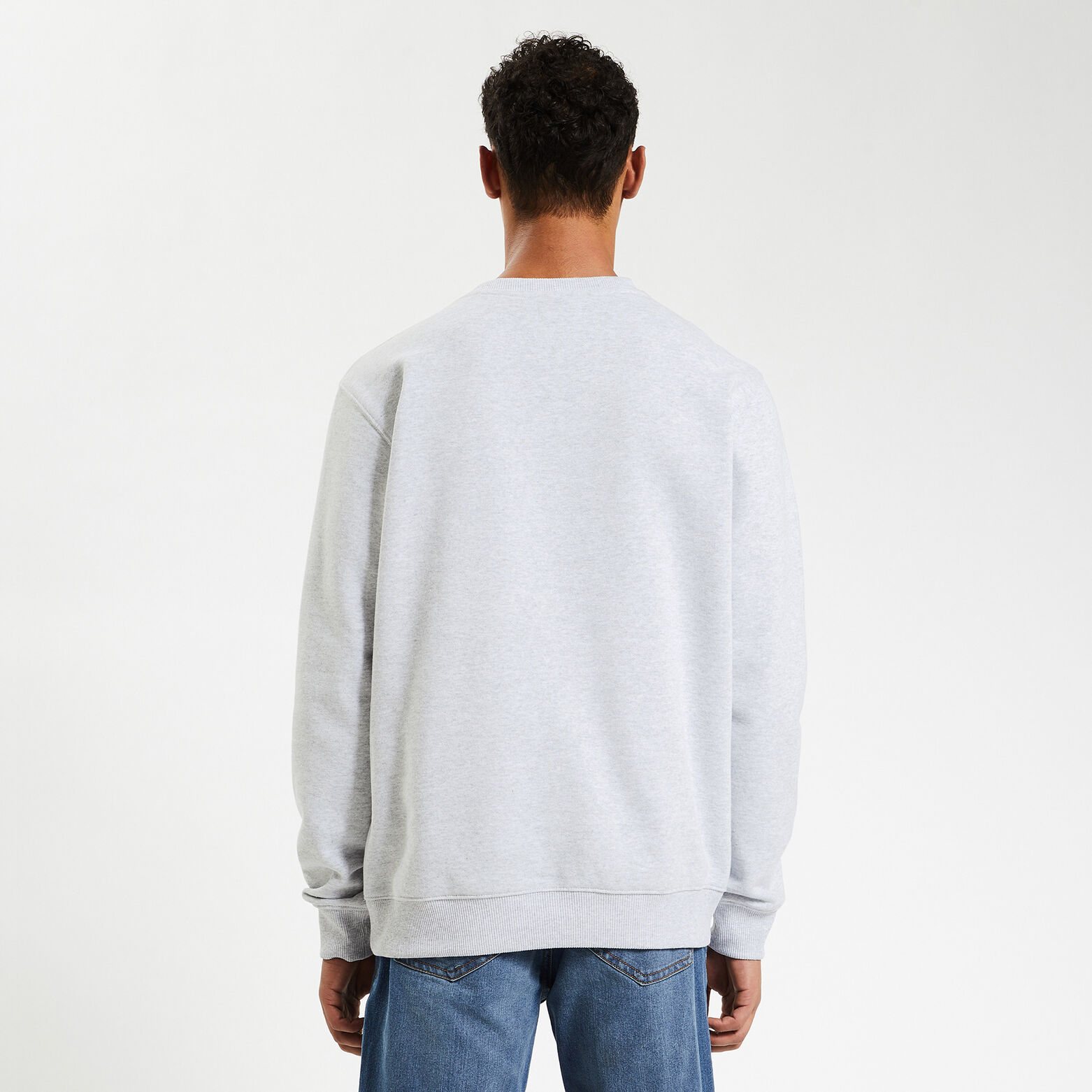 Sweat à col rond 100 % recyclé Gris clair