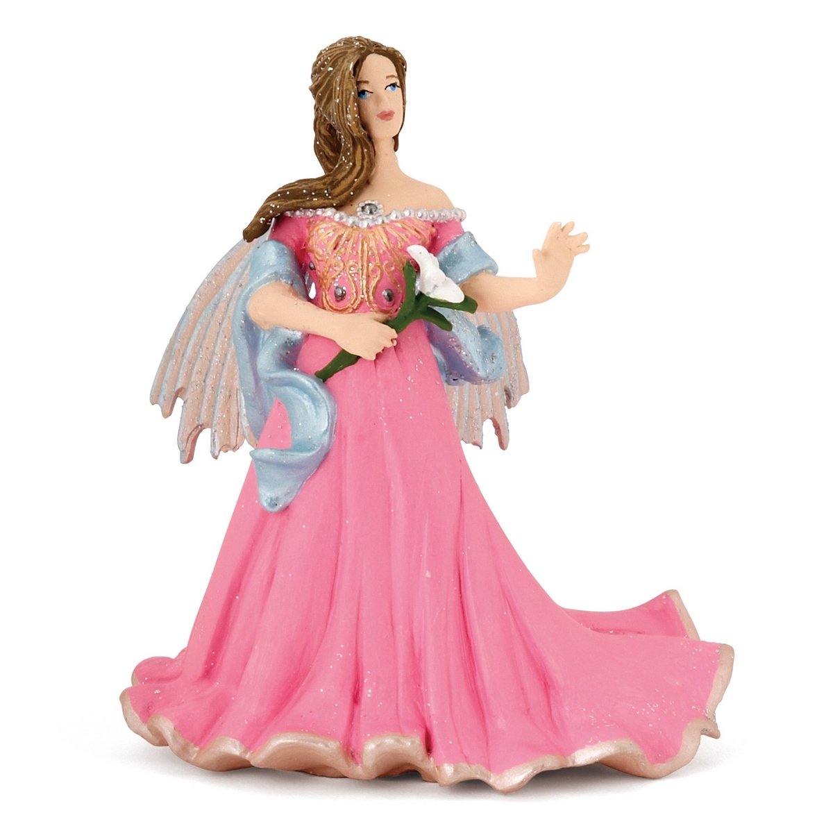 Figurine Elfe rose au lys