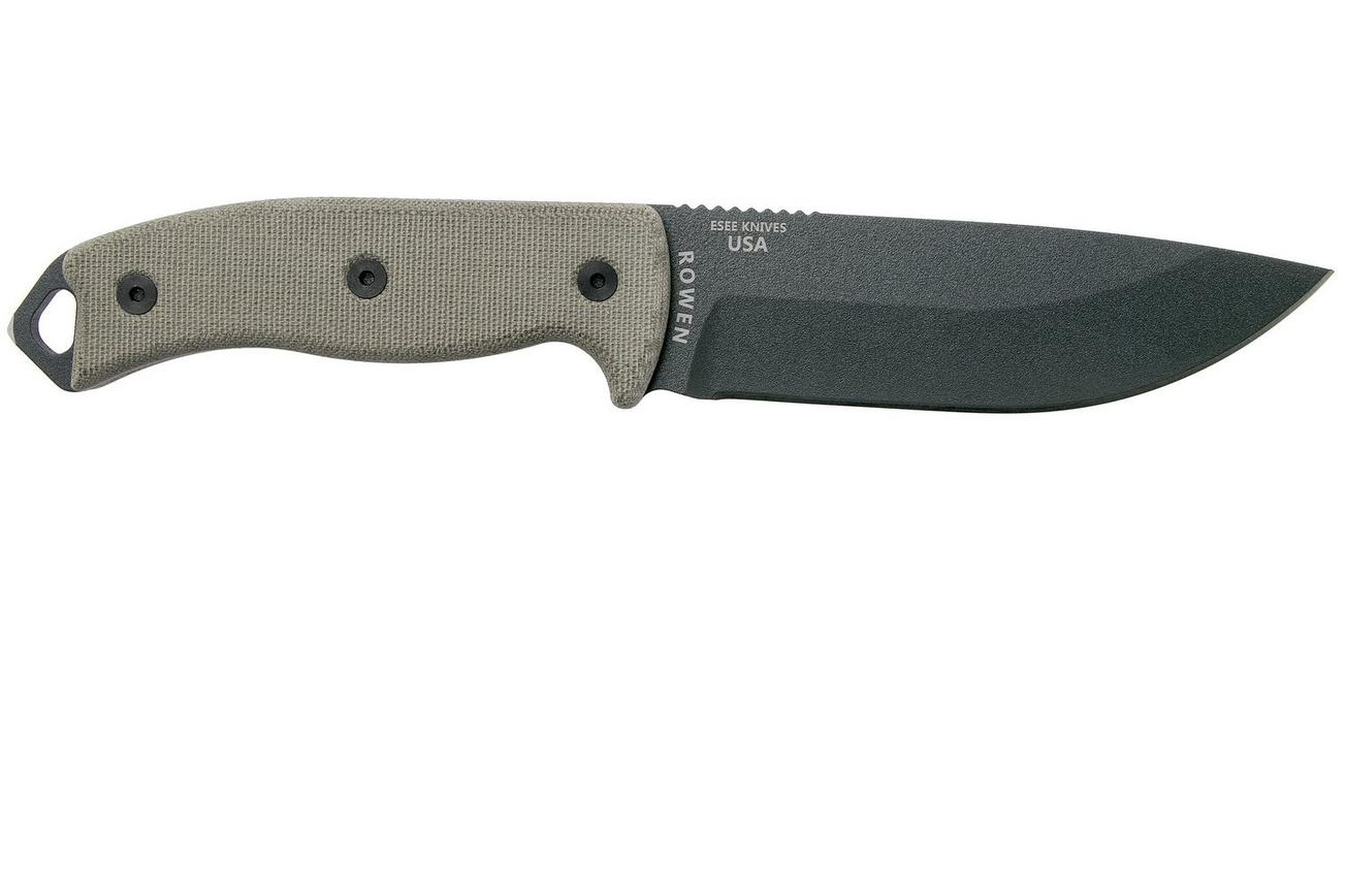 ESEE Model 5 Tactical Gunsmoke, desert tan handle 5P-TG met kydex schede   riemclip