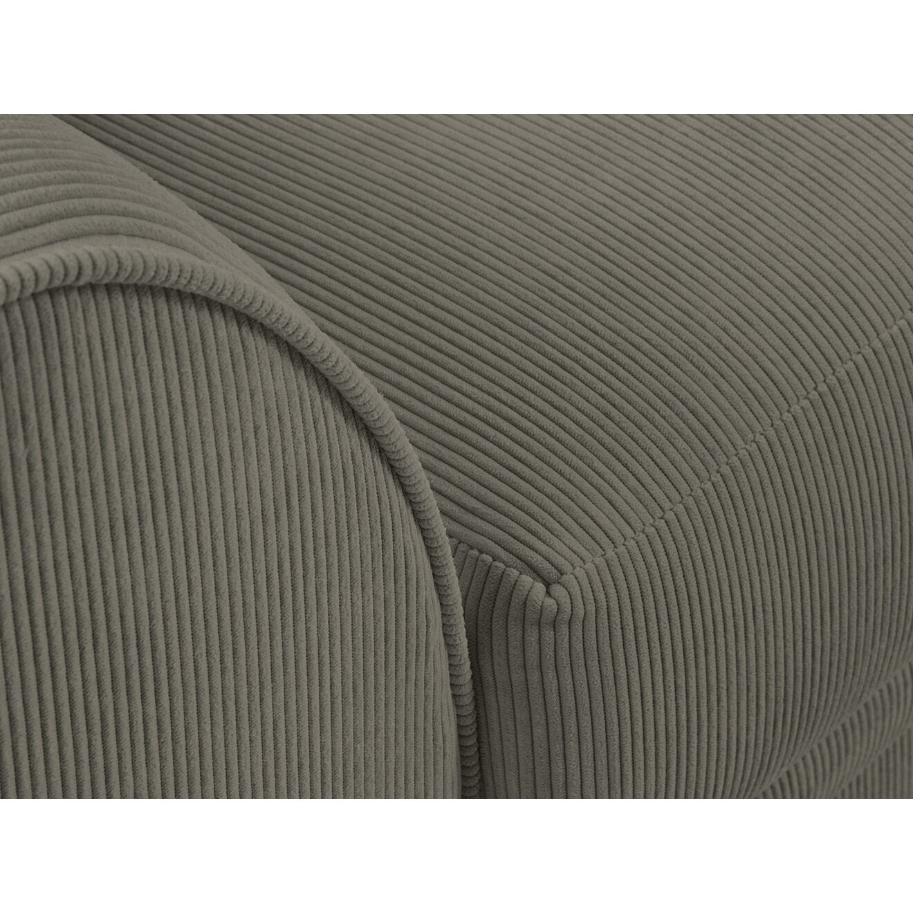 Mazzini Sofas Canapé Quince Velours côtelé 2 Places gris clair - 150x92x80 cm