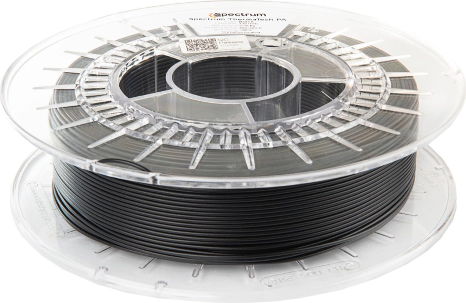 Spectrum  ThermaTech PA Black, 1,75 mm / 750 g    High Performance Filament für hitzebeständige Anwendungen in Black