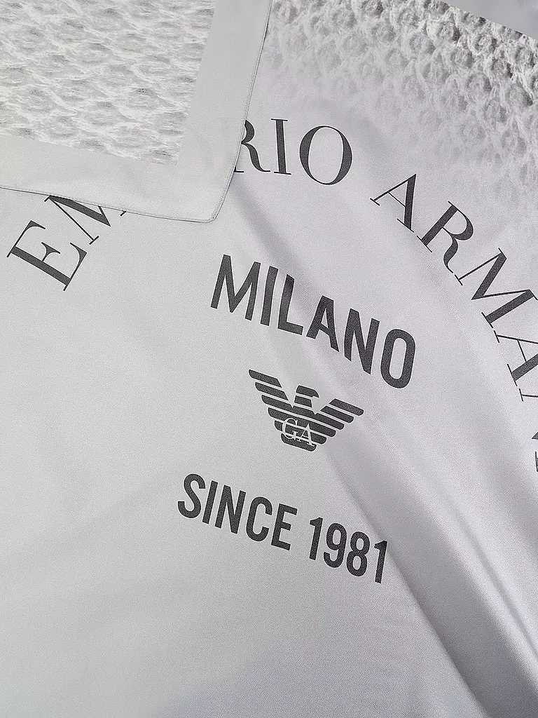 EMPORIO ARMANI Seidentuch hellgrau