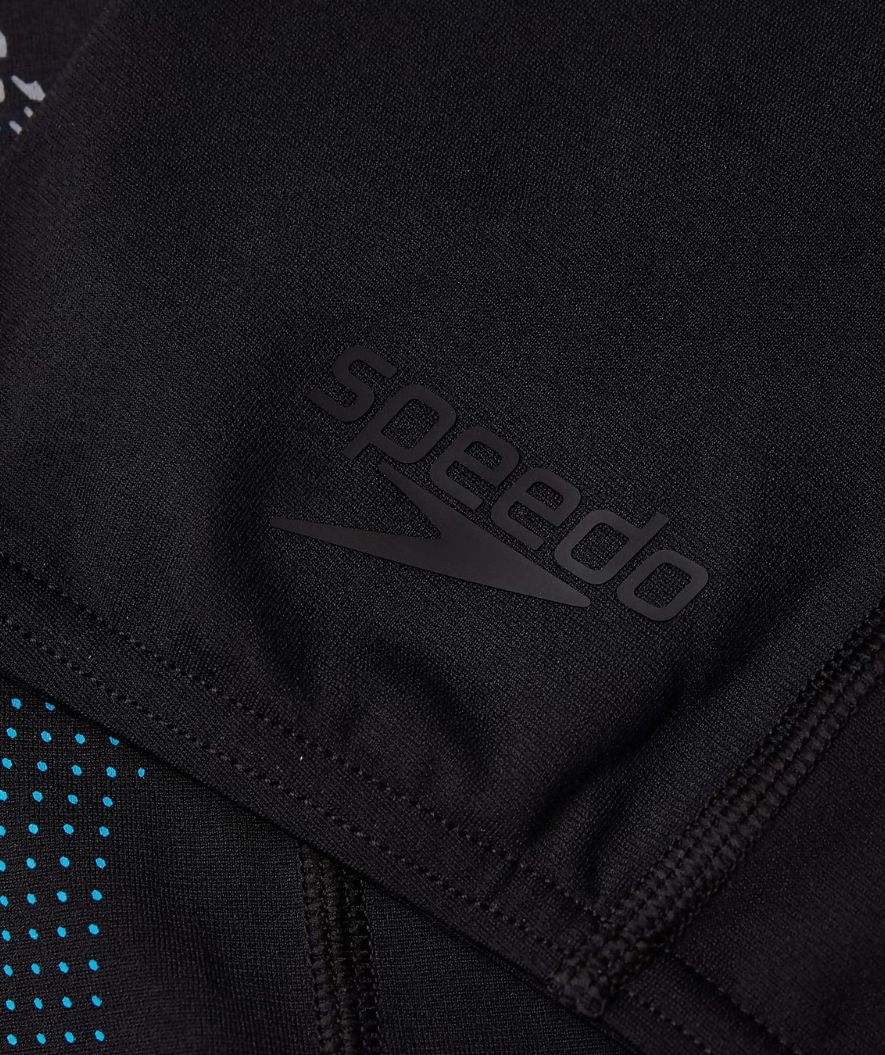 Speedo lange badebukser til mænd - Tech Panel Jammer - Sort/blå