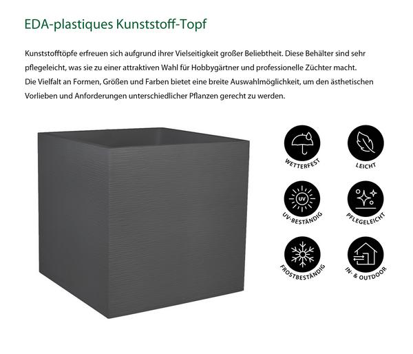EDA Kunststoff-Topf Graphit, gerillt
