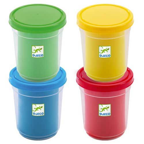 Djeco boetseerklei met 4 potjes en 15 accessoires