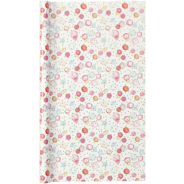 Cadeaupapier gouden stippen - 200 x 70 cm