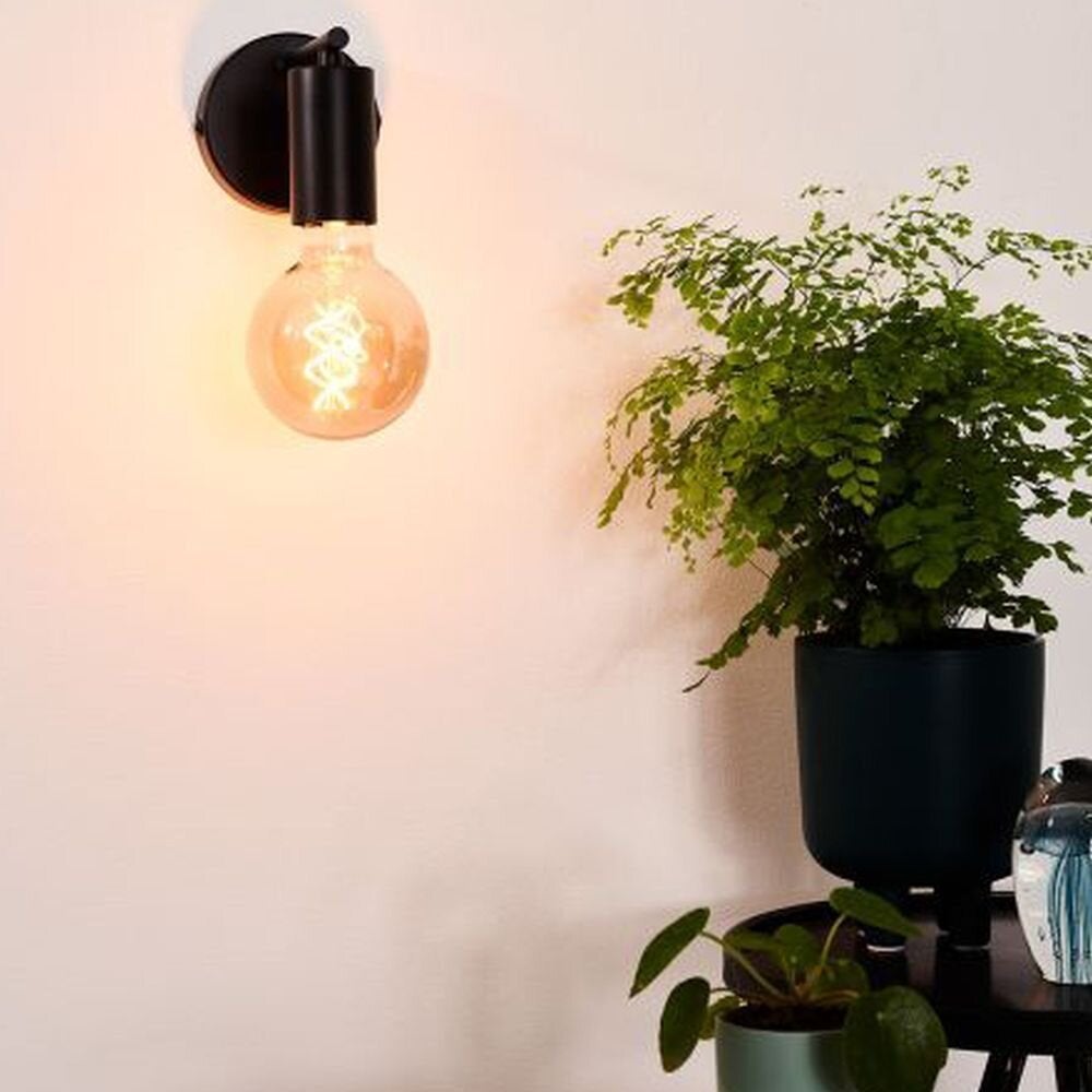 Leanne wandlamp in zwart E27