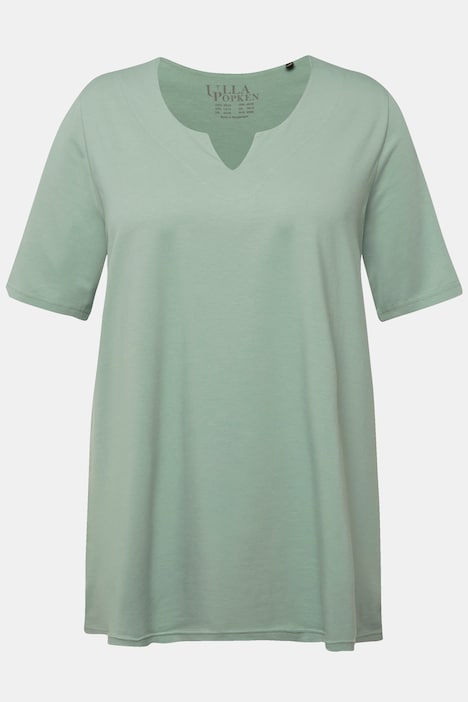 T-Shirt, A-Linie, Tunika-Ausschnitt, Halbarm
