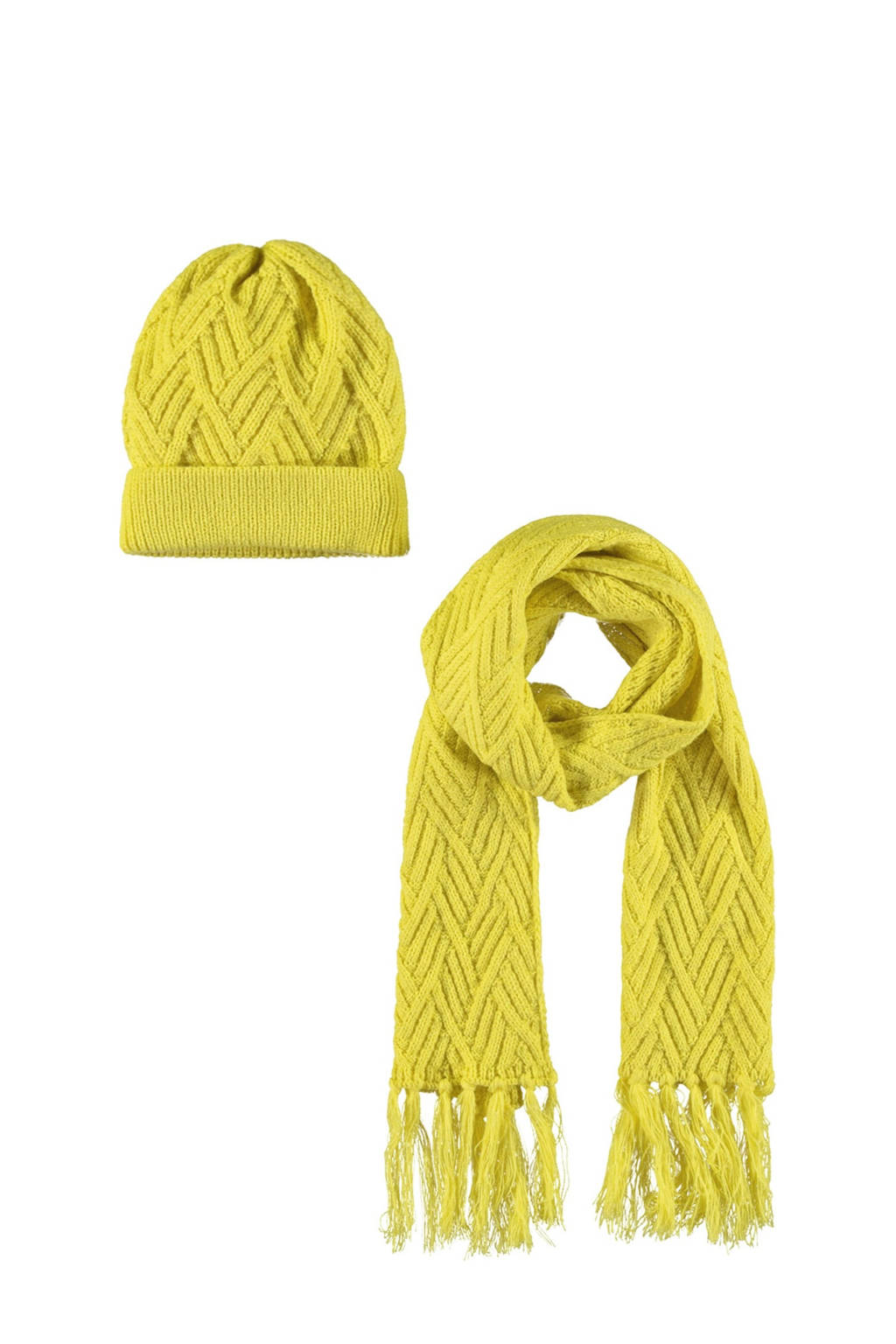 Like Flo muts + sjaal Naomi felgeel