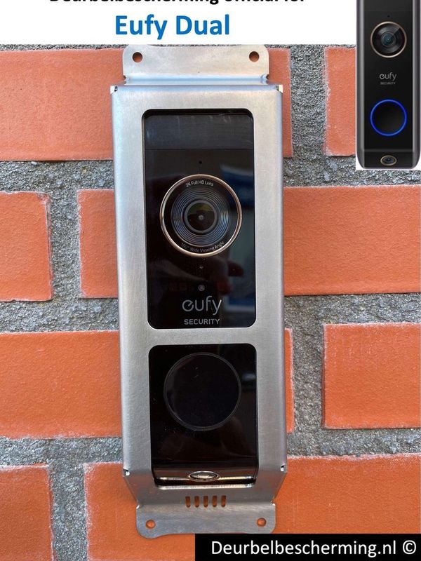 Eufy - Dual 2 Pro - Deurbelbescherming - RVS Zilver - Anti-diefstal Cover