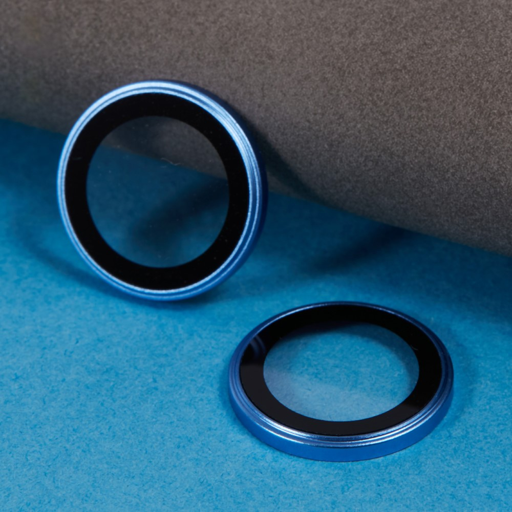 iPhone 16 / iPhone 16 Plus Kameraschutz Objektiv Ring Protector Abdeckung - Blau