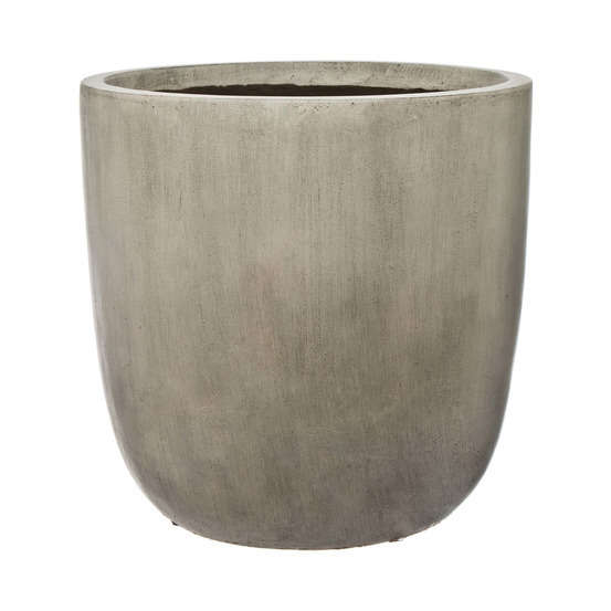 Pot Œuf, gris ciment Ø 65 x H. 62 cm