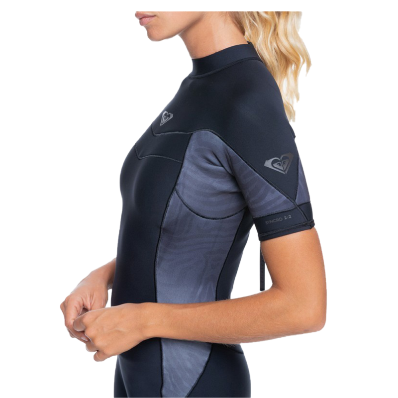 Shorty femme Roxy 2/2 Syncro Manches courtes noir