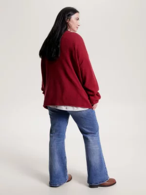 Suéter Curve de lã com modelagem relaxada e decote canoa