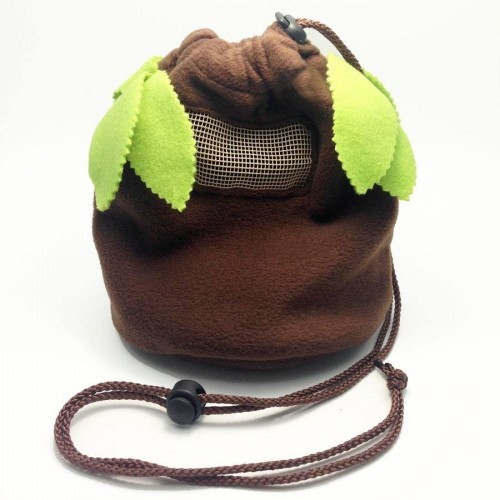 Bolsa de amarração redonda estilo selva para planadores de açúcar, marrom