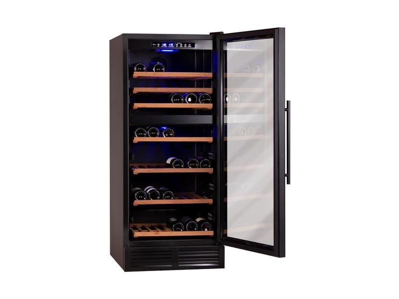 Kibernetik Weinklimaschrank Bodega BWS140 Schwarz, Rechts Freistehender Weinschrank