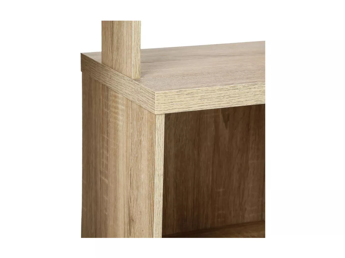 Bibliothèque Étagère 6 niveaux effet chêne naturel H 170 cm
