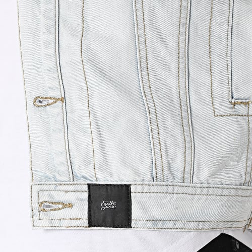 Veste Jean A Capuche M3192 Bleu Wash Orange