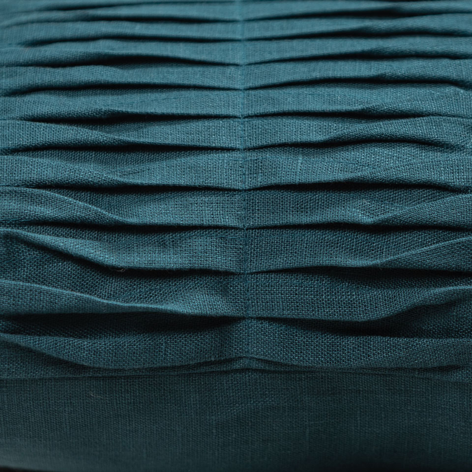 Sierkussen Small wave linnen brightblue 35x50 cm
