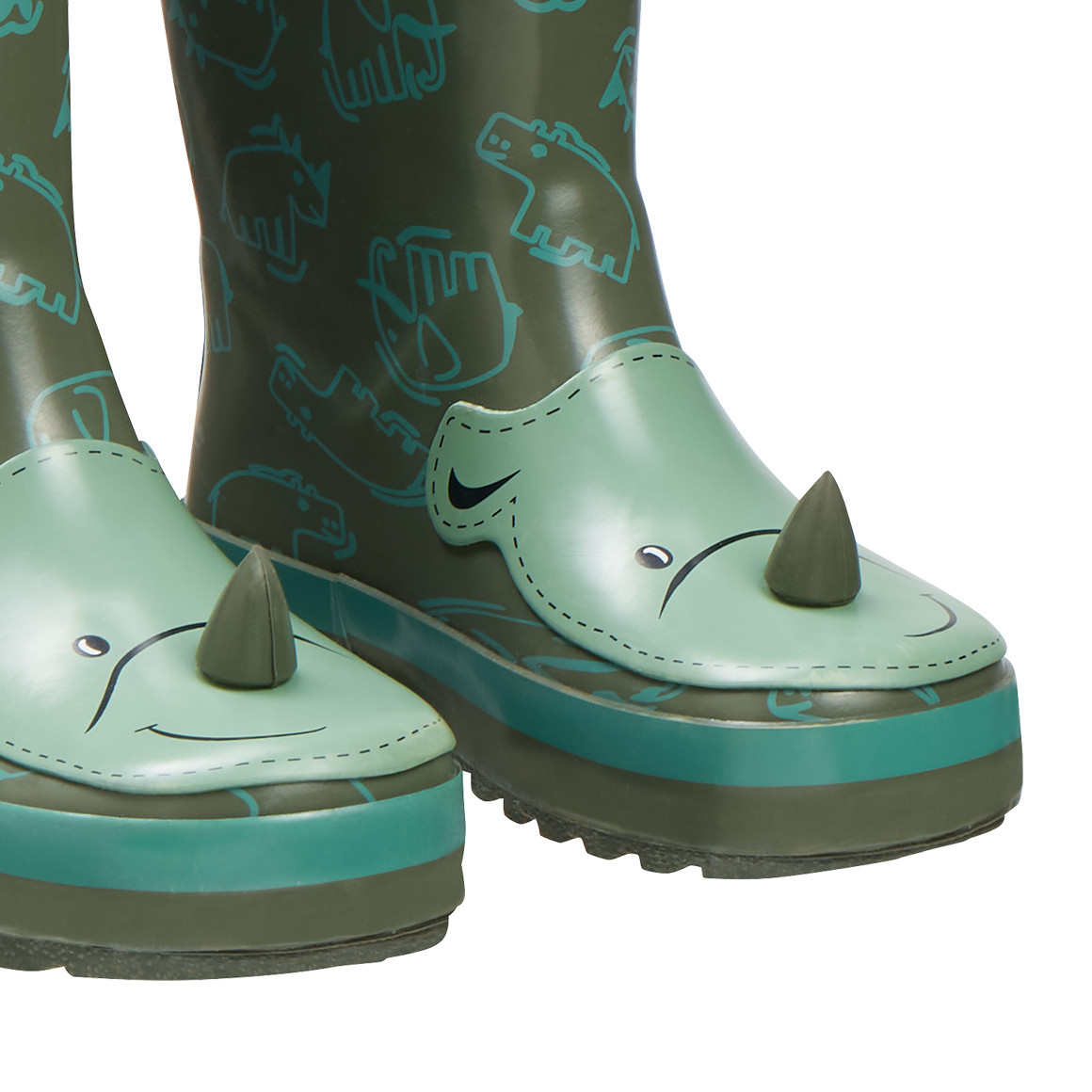 Topomini Baby Gummistiefel mit Henkeln dunkelgrün