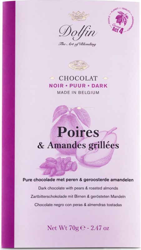 Dolfin Pure Chocolade - Peer & amandelen