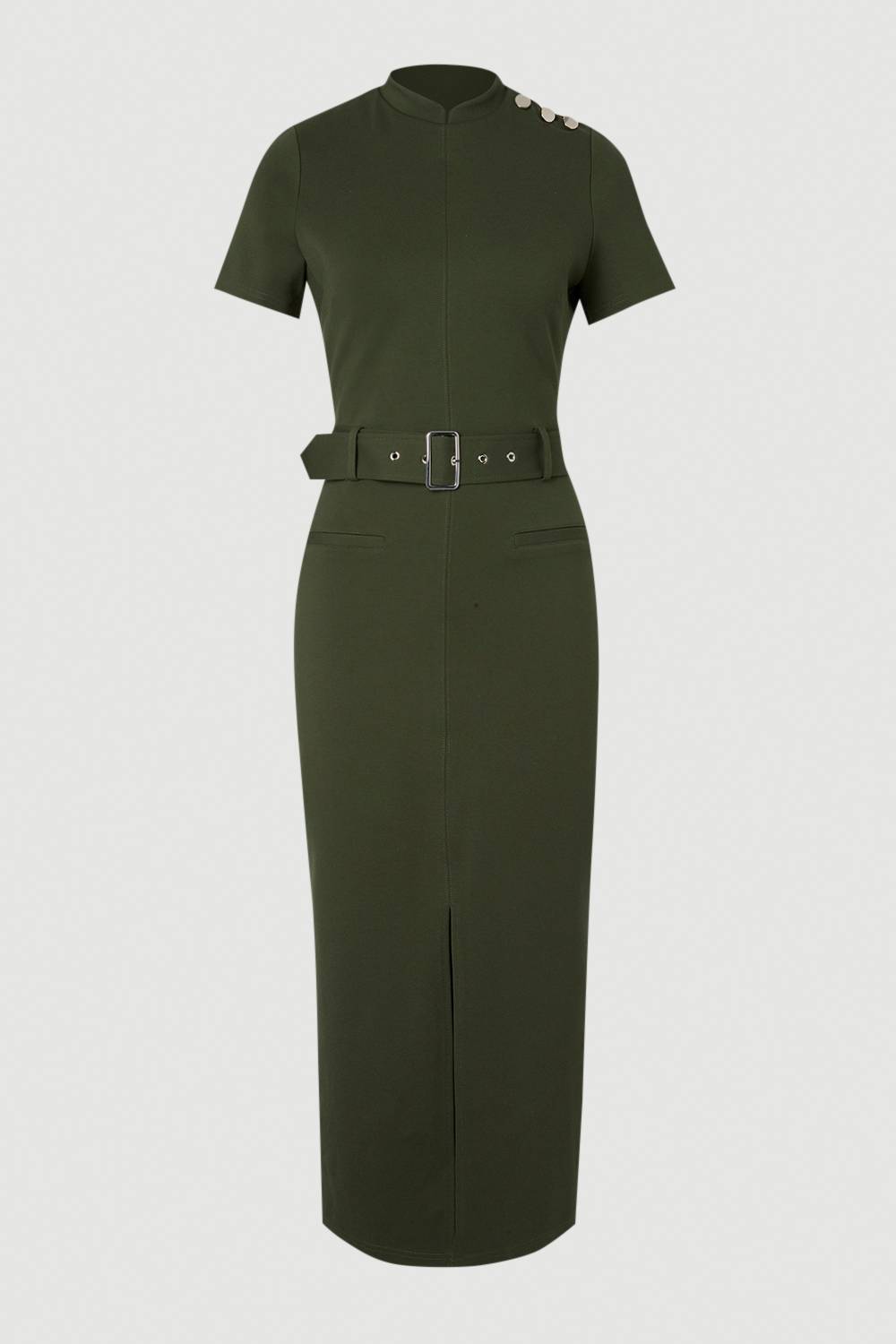 KarenMillen Robe Midi en Ponte avec Ceinture