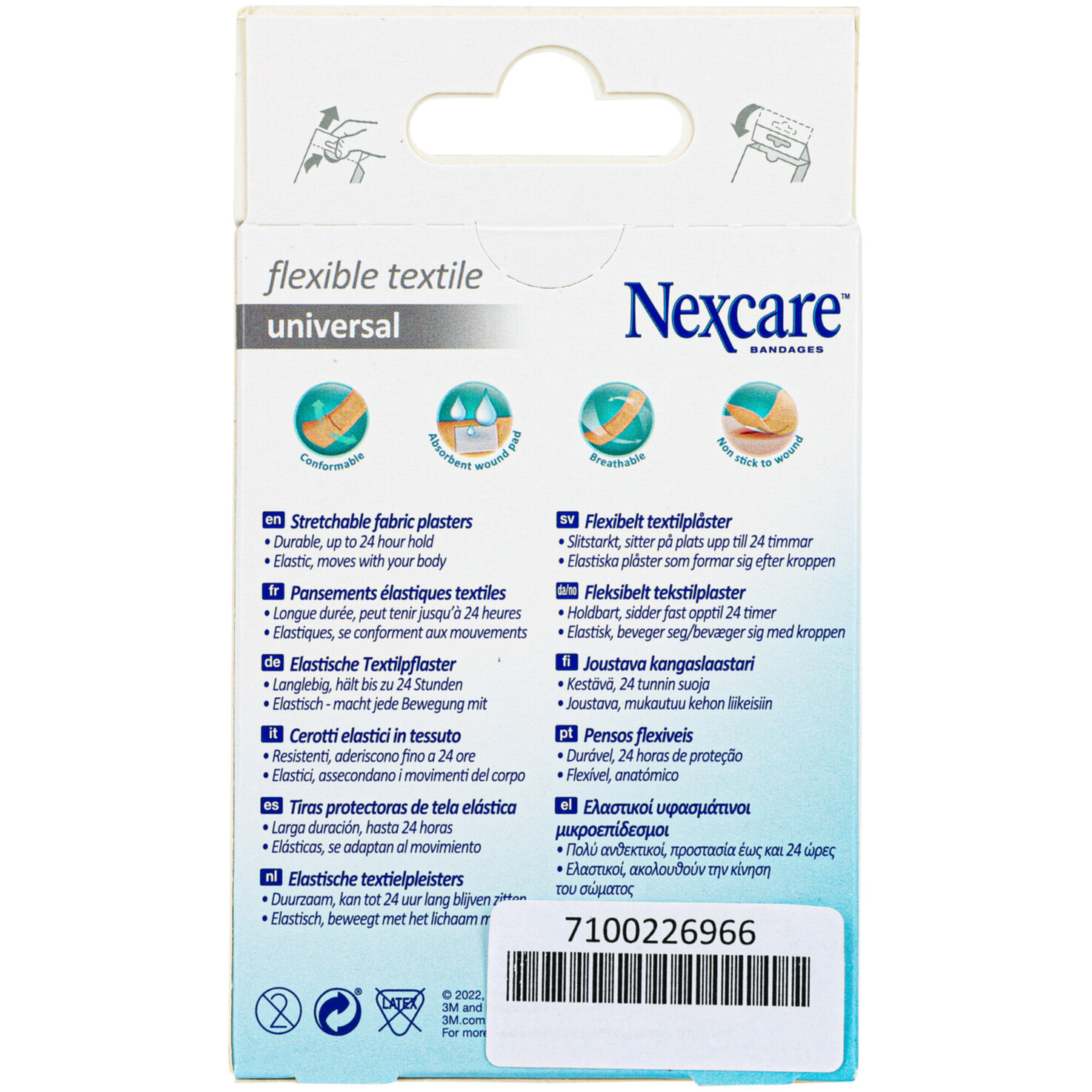 Nexcare Elastische Textilpflaster 20 Stück