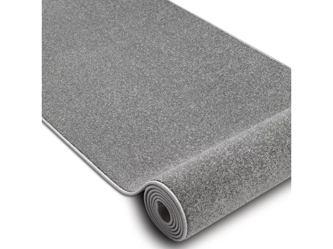 Tapis de couloir KARMEL plaine, une couleur gris 70x740 cm