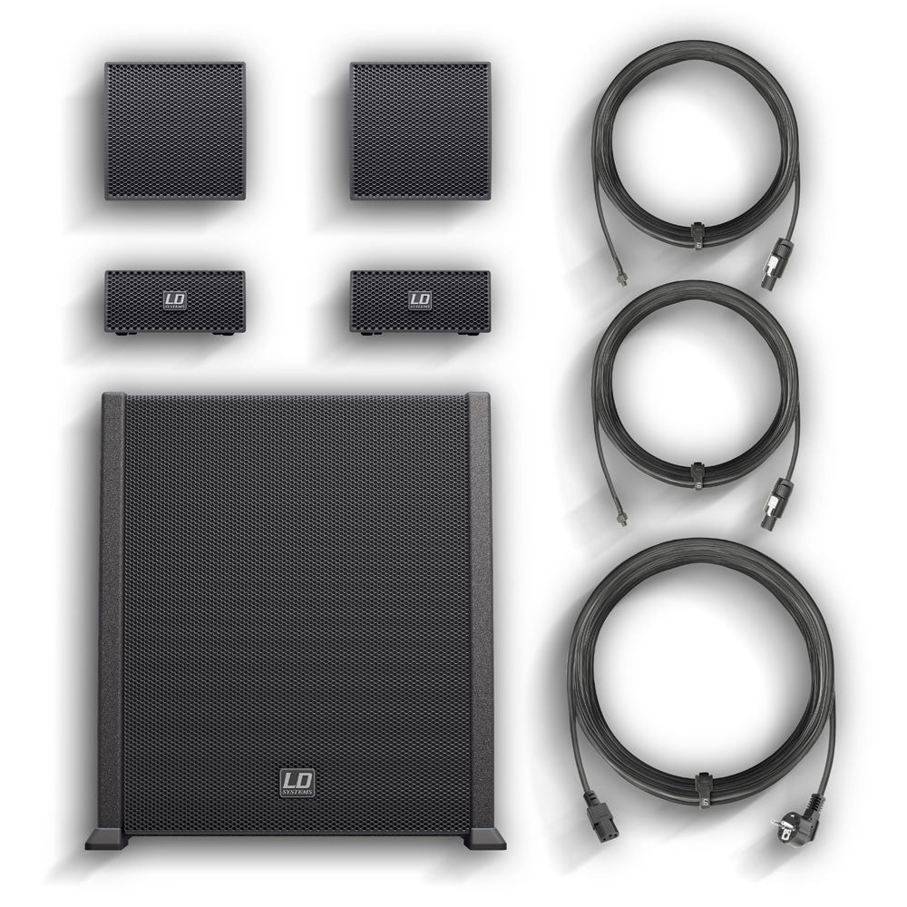 LD Systems CURV 500 AVS portable line array AV-set, zwart