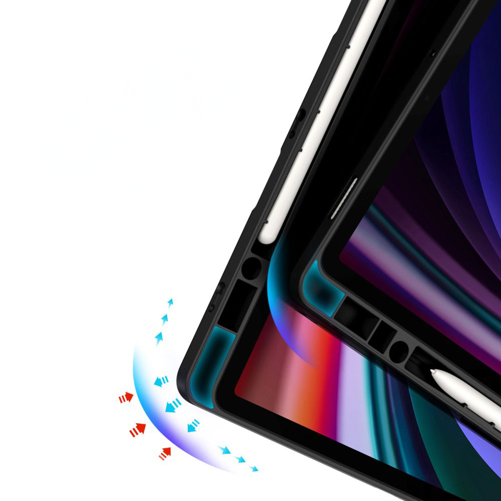 Samsung Galaxy Tab S10  Plus 2in1 Abnehmbare Hybrid TPU Bumper Leder Tasche Smart Cover Schutzhülle - Grau