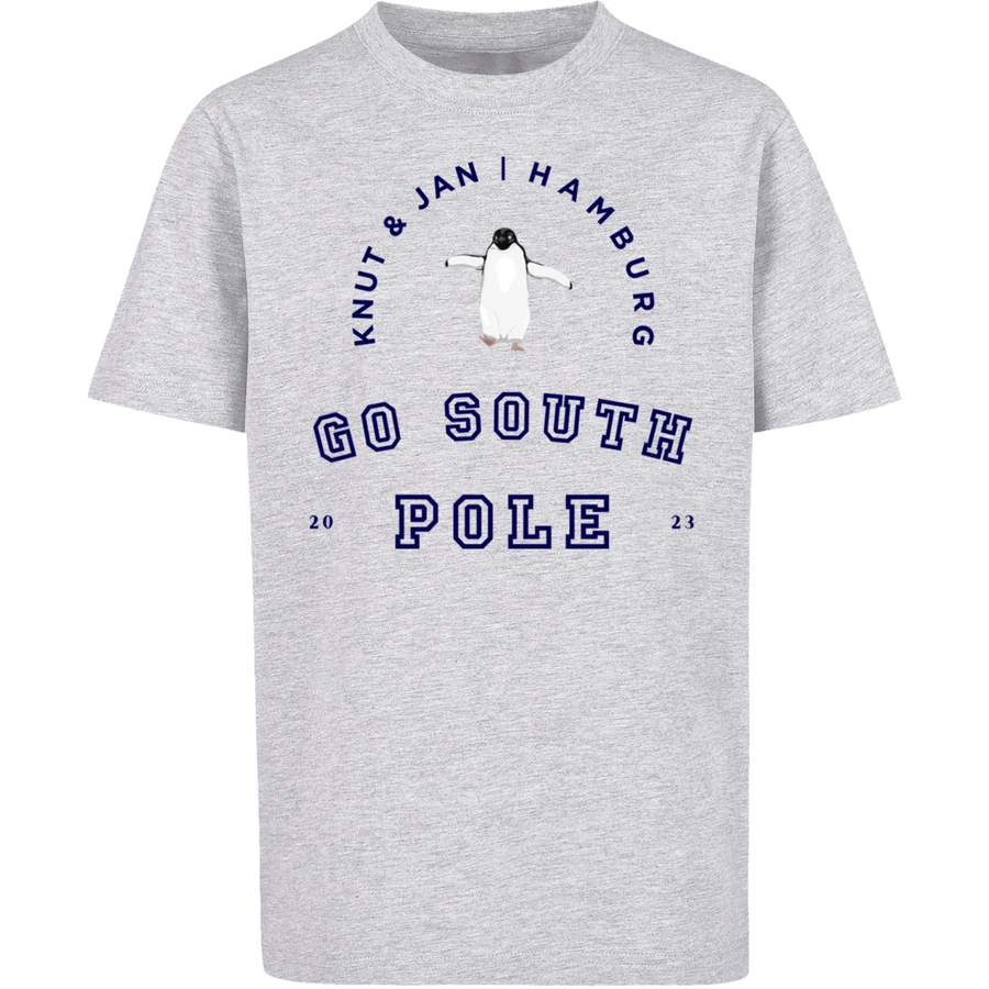 F4NT4STIC T-Shirt Pinguin Knut & Jan Hamburg heather grey