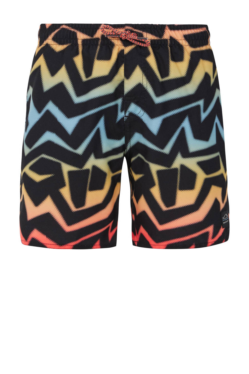 zwemshort PRTDESERT JR zwart/geel/blauw/rood