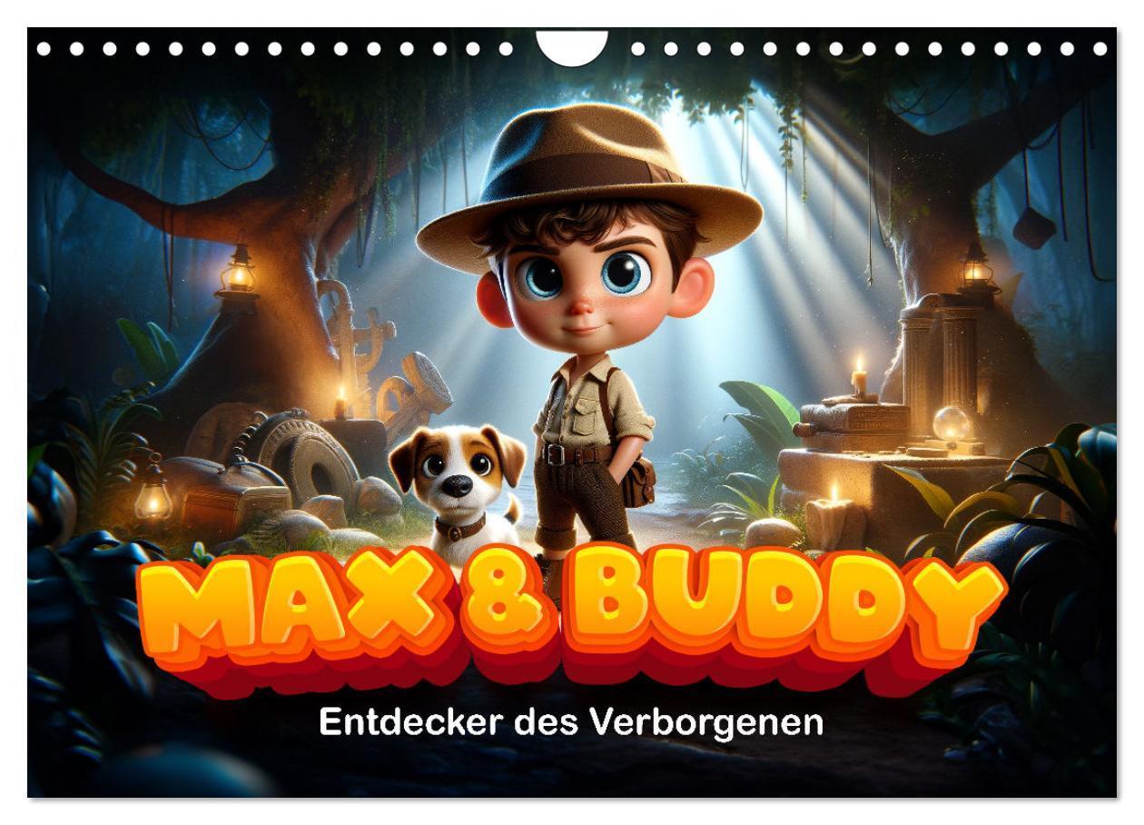 Max und Buddy: Entdecker des Verborgenen (Wandkalender 2025 DIN A4 quer), CALVENDO Monatskalender
