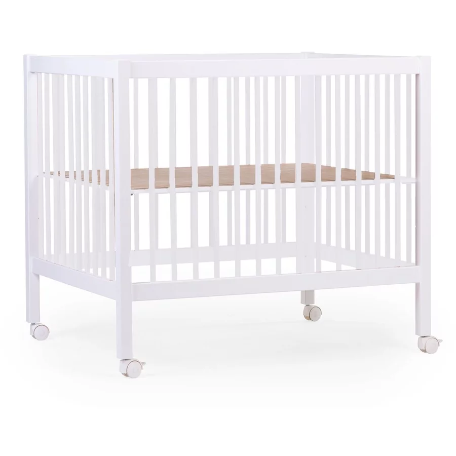 CHILDHOME Laufgitter 97 buche weiß 75 x 95 cm + Räder