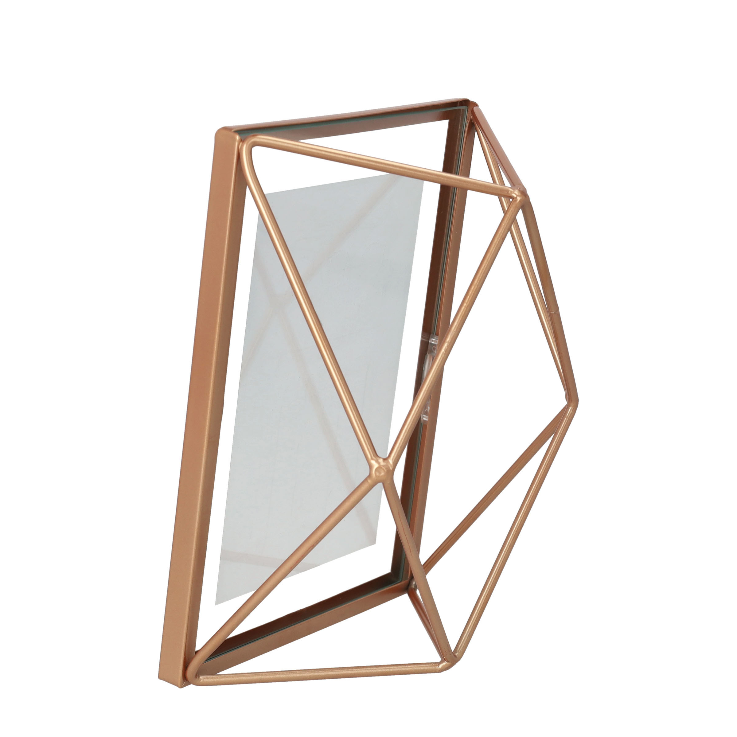 (10x15cm) Geometric 3D Metall Bilderrahmen Home Deko Fotorahmen (8.1888) - Roségold