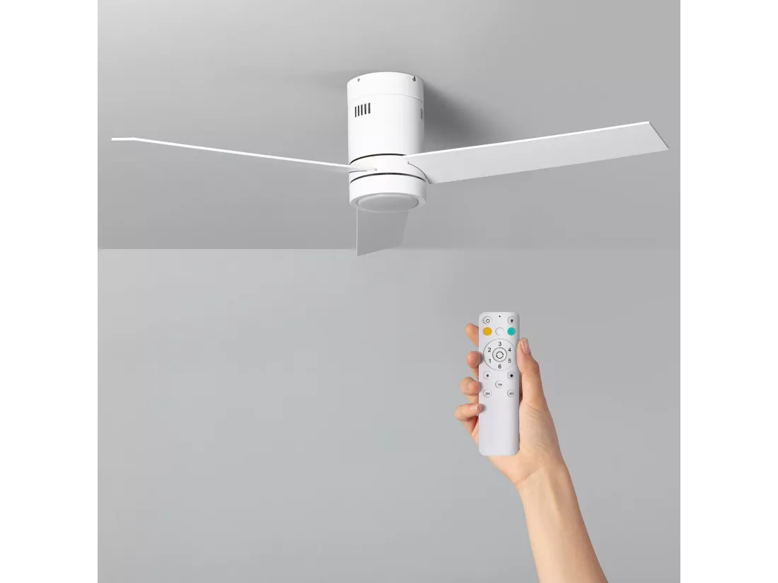 Ventilateur de Plafond Silencieux Blanc Tydir 132cm Moteur DC Blanc