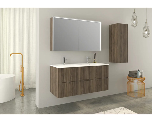 Jungborn QUATTRO/SEDICI hoge kast, BxHxD 35 x 100 x 35 cm, frontkleur: mat notenhout, 55718